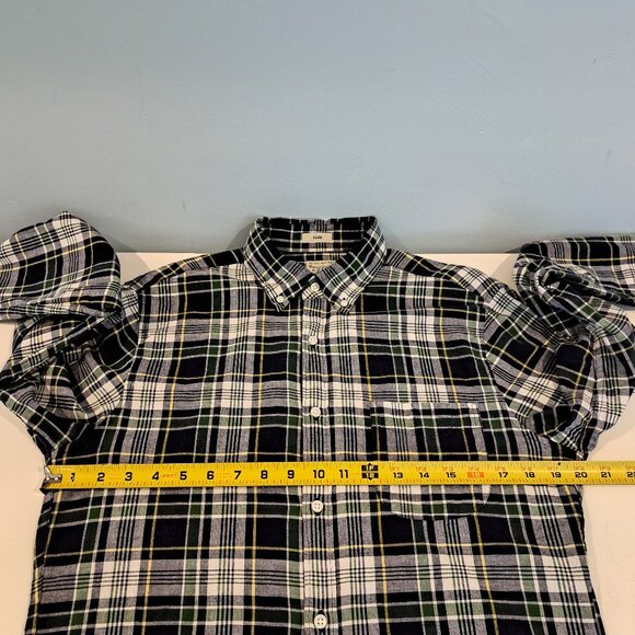 J. Crew Men's Medium Slim Fit Indian Madras Long Sleeve Plaid Shirt Style #AM673 - Picture 10 of 14